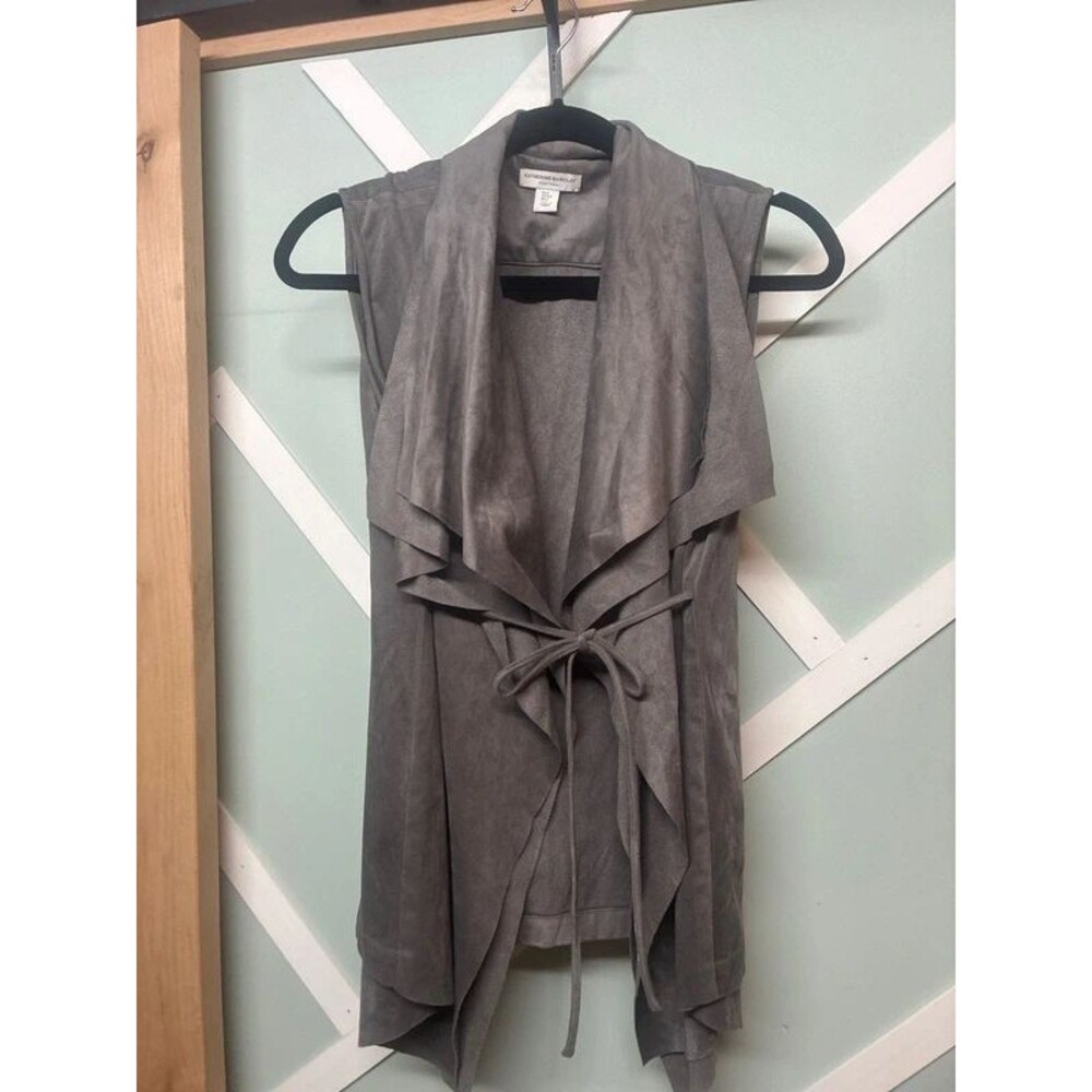 Women’s suede vest top Small Gray
